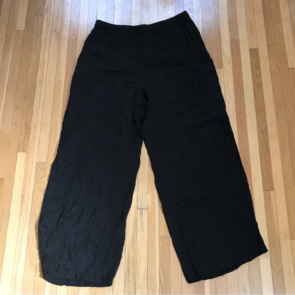 Eileen Fisher Women’s Black Wide Leg Ankle Pants NWT